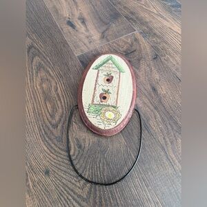 Rustic Birdhouse Wall Plaque